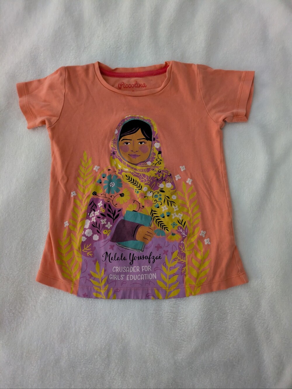 GUC Piccolina Malala Yousafzai orange kids' t-shirt